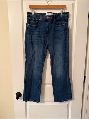 AYR The Pop Cropped Straight-Leg Jeans in Deep Indigo